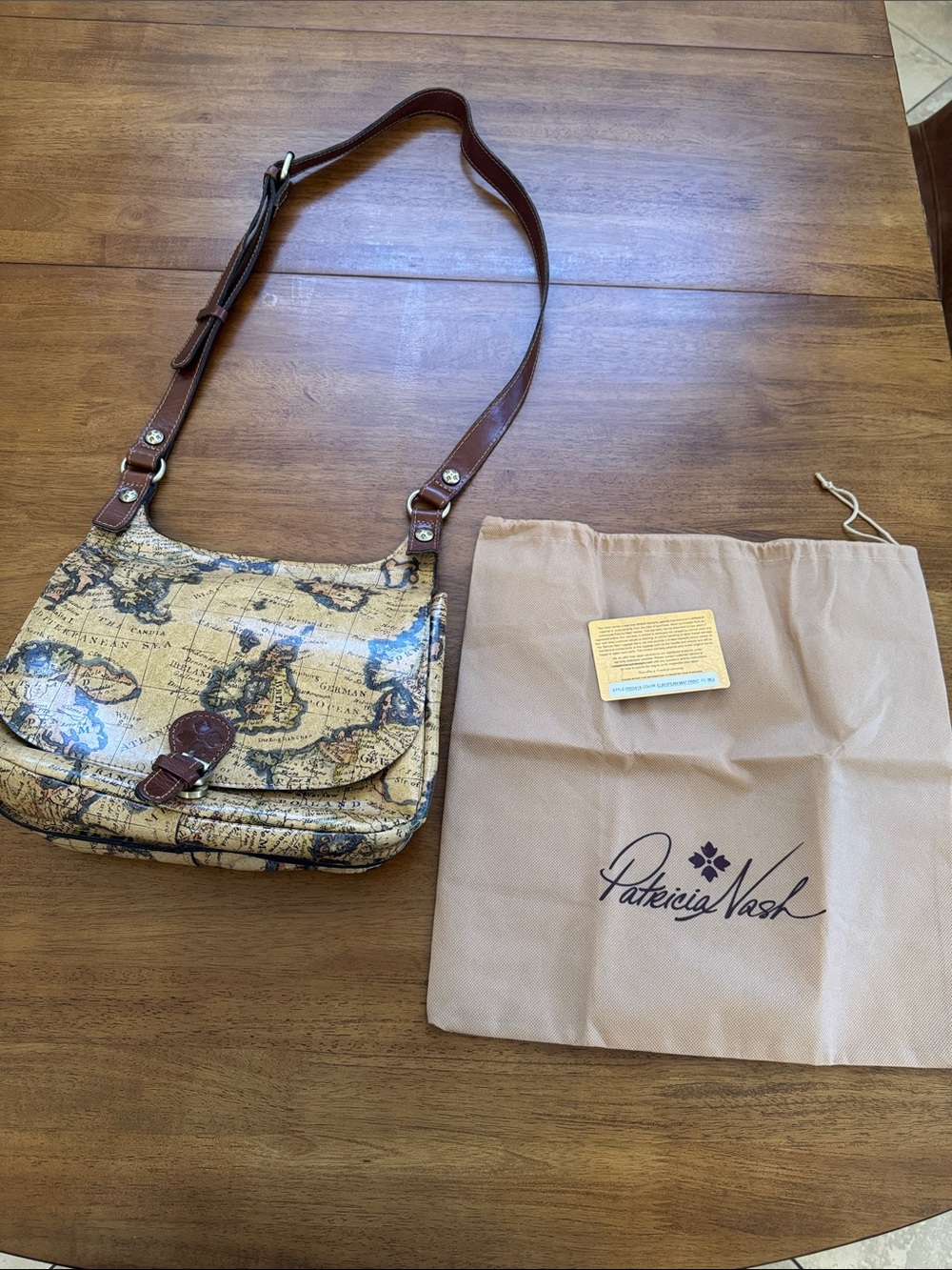Patricia Nash London Leather Saddle Bag